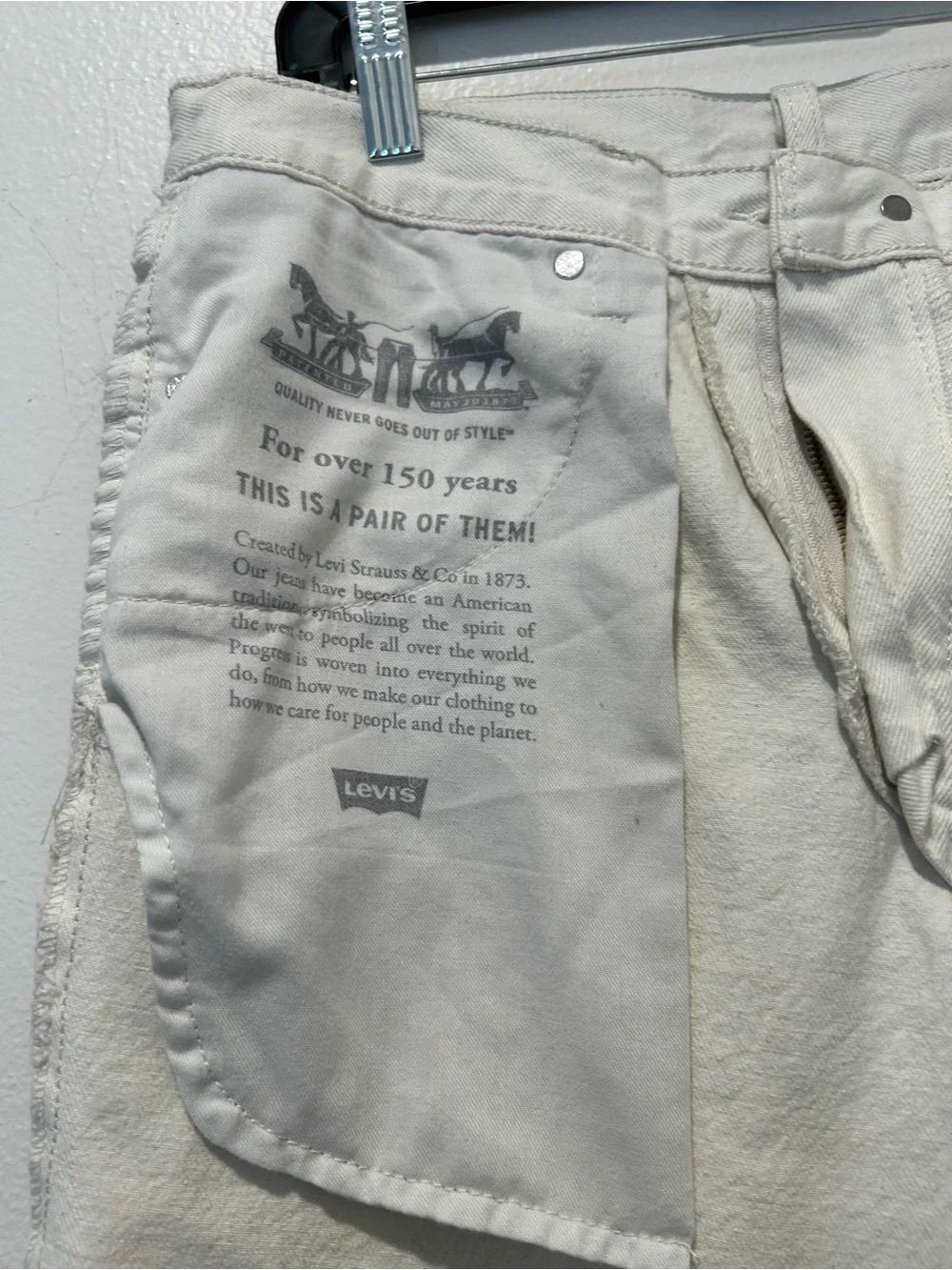 Levi's Men’s White Denim Jean Shorts